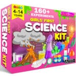 Jim&Gloria STEM science kit for kids ages 4–14 with food-safe ingredients, lab tools, and 160+ fun experiments for hands-on learning