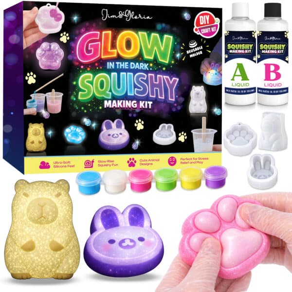 Jim&Gloria Glow in the Dark DIY Squishy Making Kit